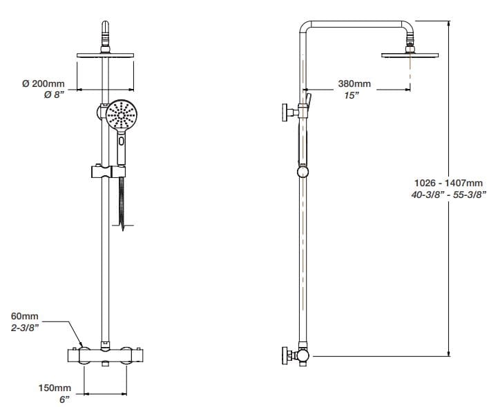 Термостатическая душевая колонна с душем BARIL PRO-1100-03 ARCH-00089239 - Вид №4
