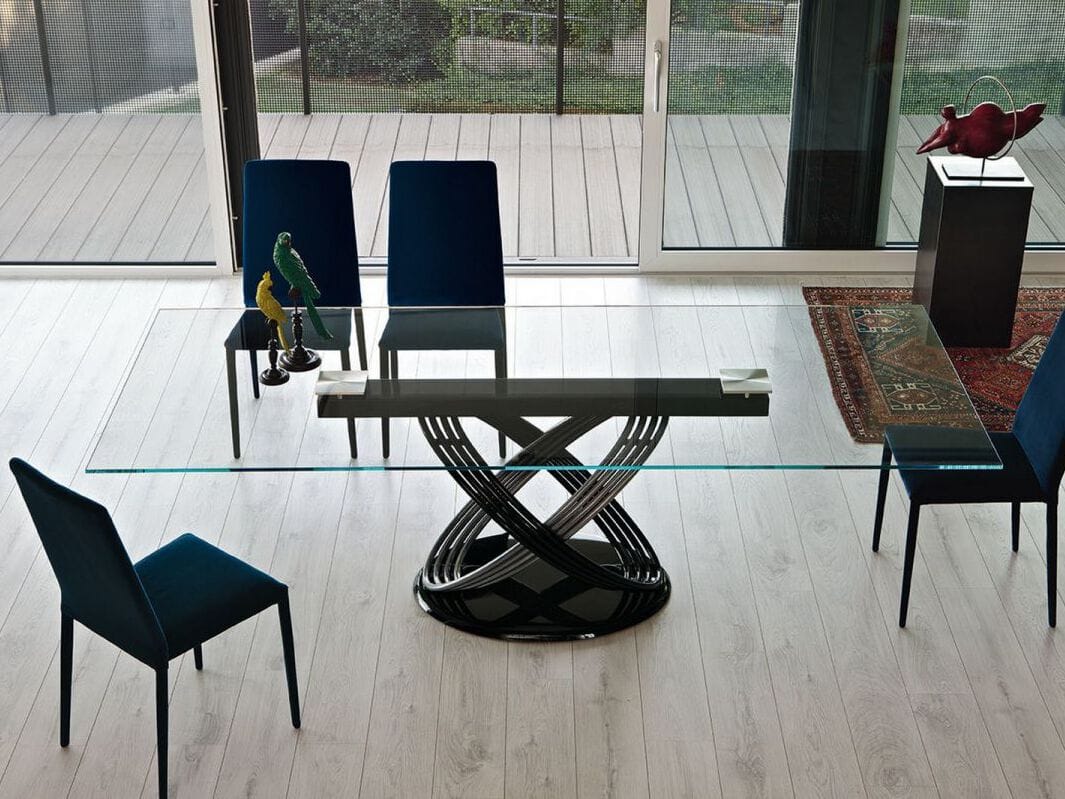 Овальный обеденный стол из стали и дерева Bontempi Casa FUSION ARCH-00070074 - Вид №5