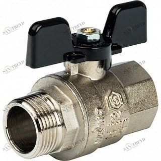 Кран шаровый STOUT ВН 3/4" полнопроходной, бабочка SVB0004000020