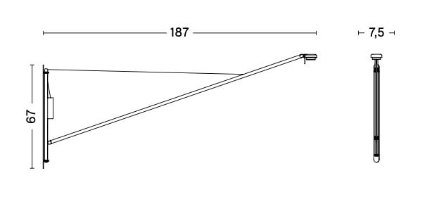 Алюминиевый регулируемый светодиодный настенный светильник Hay Fifty-Fifty ARCH-00121492 - Вид №12