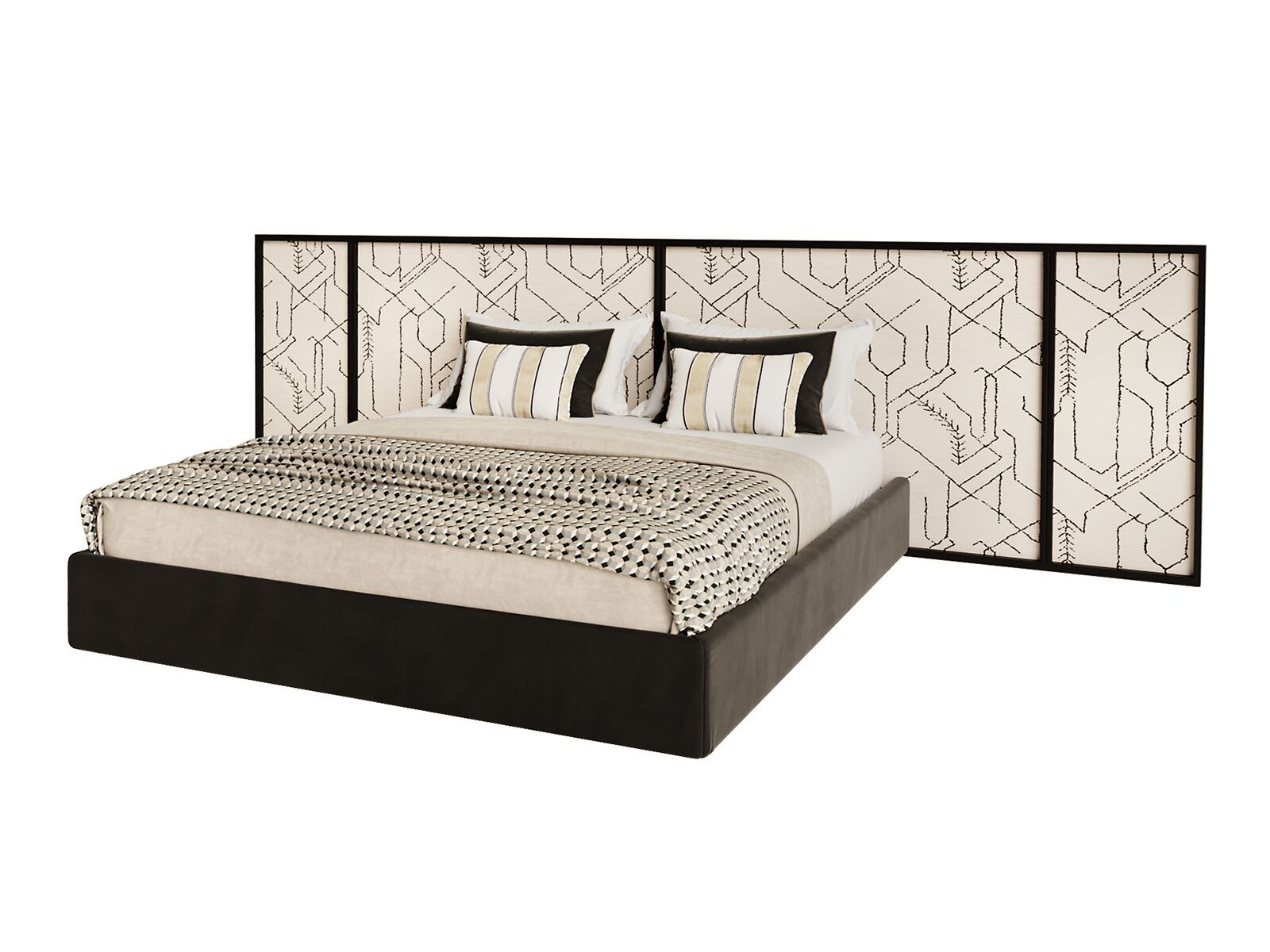 Двуспальная кровать из ткани ANA ROQUE INTERIORS ARCH-00043586