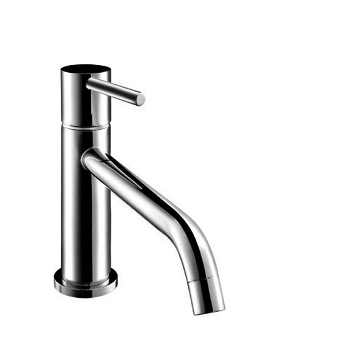 2803F  Смеситель для раковины на 1 отверстие, удлиненный излив - SMALLвылет 20 см ручка ограничитель потока воды до 5 л/мин при 3 бар подводка с донным клапаном Fantini Rubinetti NOSTROMO