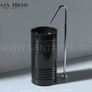 4742K04 Напольная раковина стоящая круглая Kerasan Artwork