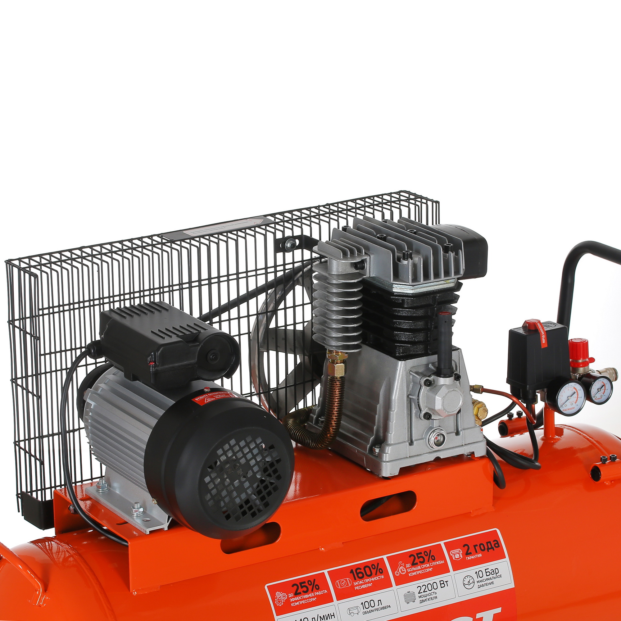 Компрессор поршневой масляный Patriot PTR 100-440I 8165338 STDN-0084599 - Вид №6