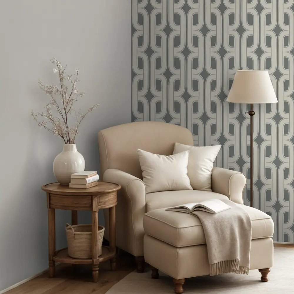 Обои флизелиновые Euro Decor Mansory темно-серые 1.06 м ED7299-24 89423753 STLM-2142320 - Вид №4