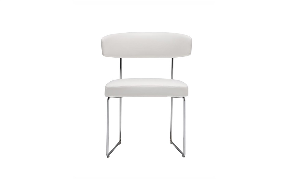 102464 Стул белый металлические ножки Andreu World Tauro - Вид №1