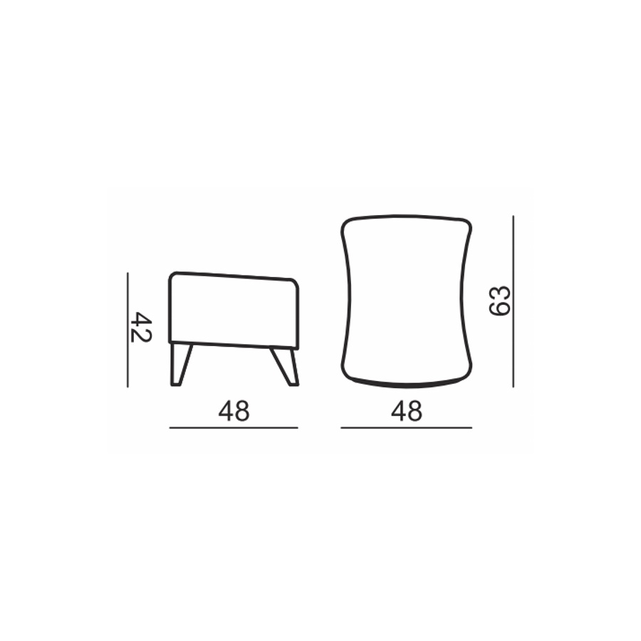 Пуфик Elsa, светло-коричневый Sits S1177 - Вид №2