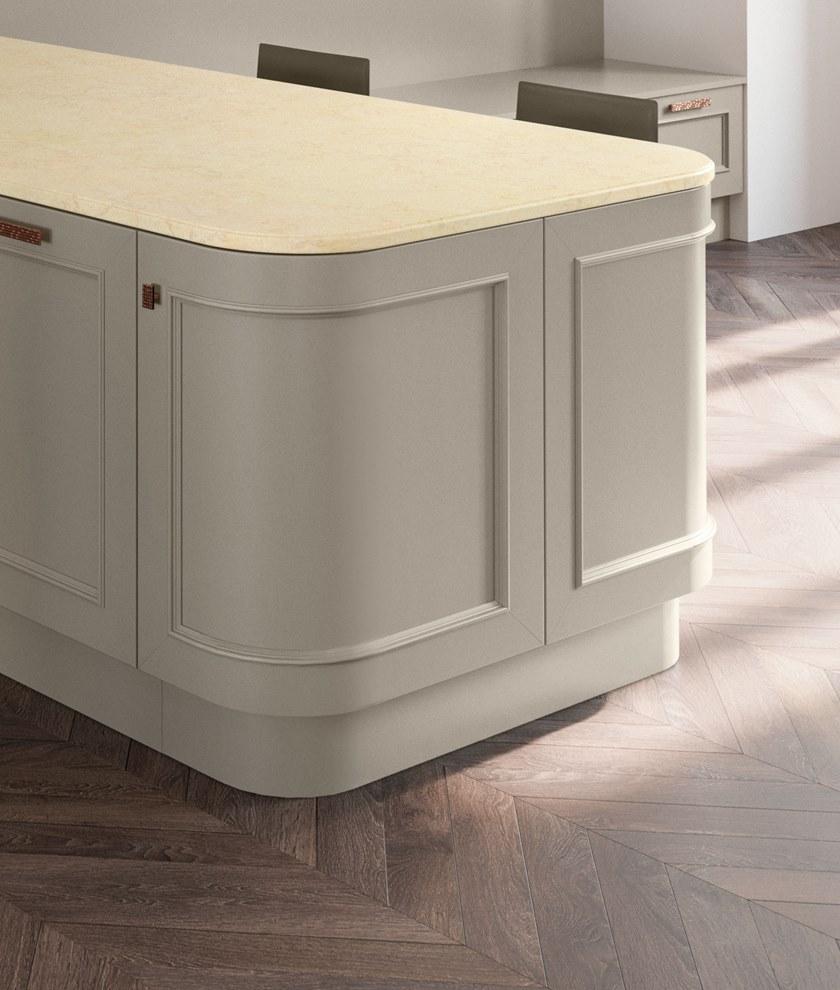 Febal Casa Кухня из лакированной древесины с ручками с полуостровом sun-id-1447476 - Вид №10