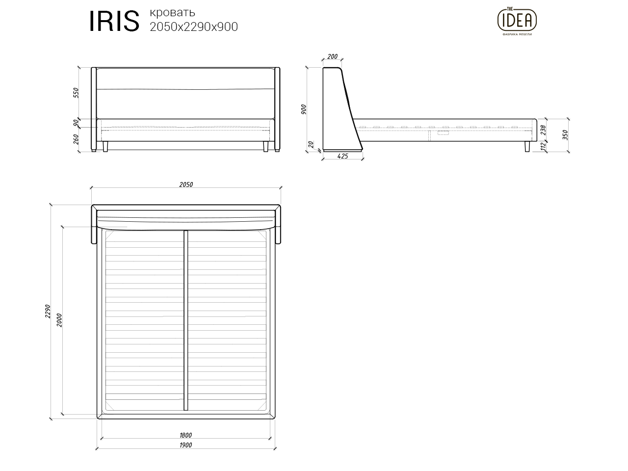кровать IRIS 418 The IDEA кровать IRIS 418  - Вид №10