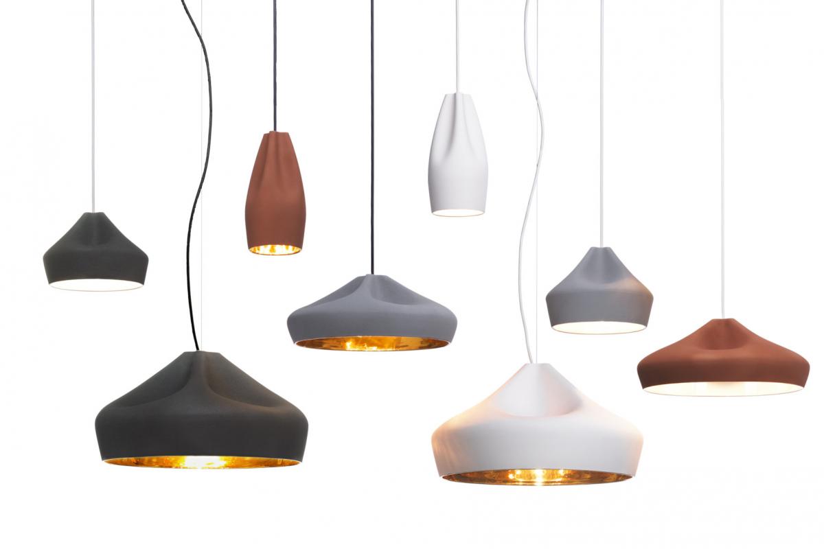 094688 Подвесной светильник 47 бело-золотой Marset Pleat Box  - Вид №1