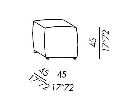 Ткань пуф Meridiani CHARLOT ARCH-00047015 - Вид №8