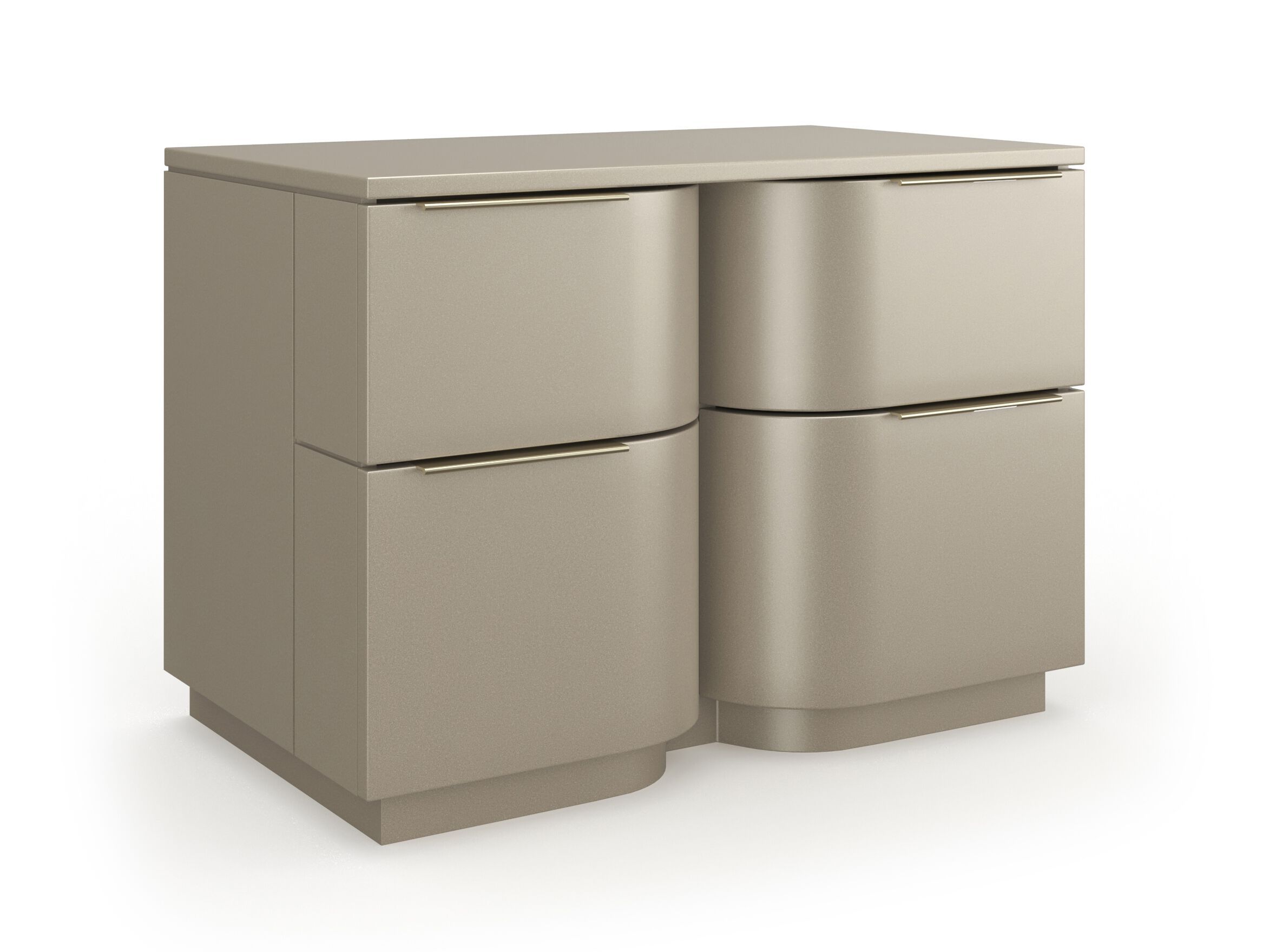 Деревянная прямоугольная тумбочка с ящиками Caracole Oblique ARCH-00146776 - Вид №1