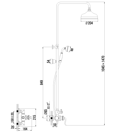 LM4760G Смеситель Brava для душа LEMARK BRAVA - Вид №1