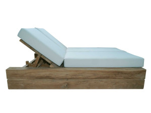 Двуспальная Садовая кровать с откидной спинкой из ткани