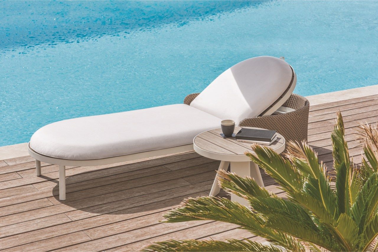 Садовая кровать с откидной спинкой из ткани Ethimo Esedra ARCH-00054890 - Вид №4