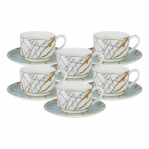 Чайный набор фарфоровый 12 предметов бело-голубой "Марсель" ANNA LAFARG EMILY МАРСЕЛЬ 00-3946926 Белый;голубой