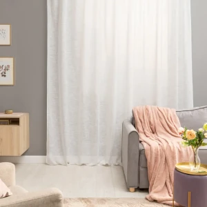 Тюль на ленте со скрытыми петлями Inspire Amina 300х280 см цвет белый 18814446 STLM-2044041