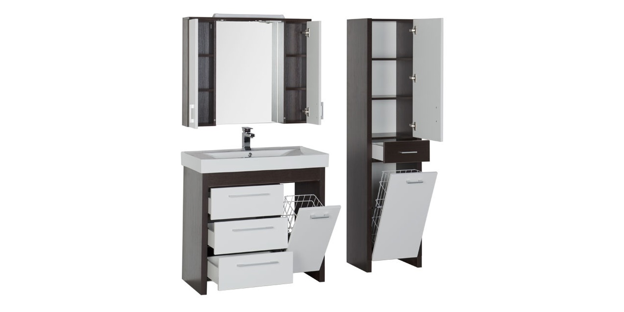 Комплект мебели Aquanet Тиана 100 венге 00172818 - Вид №2