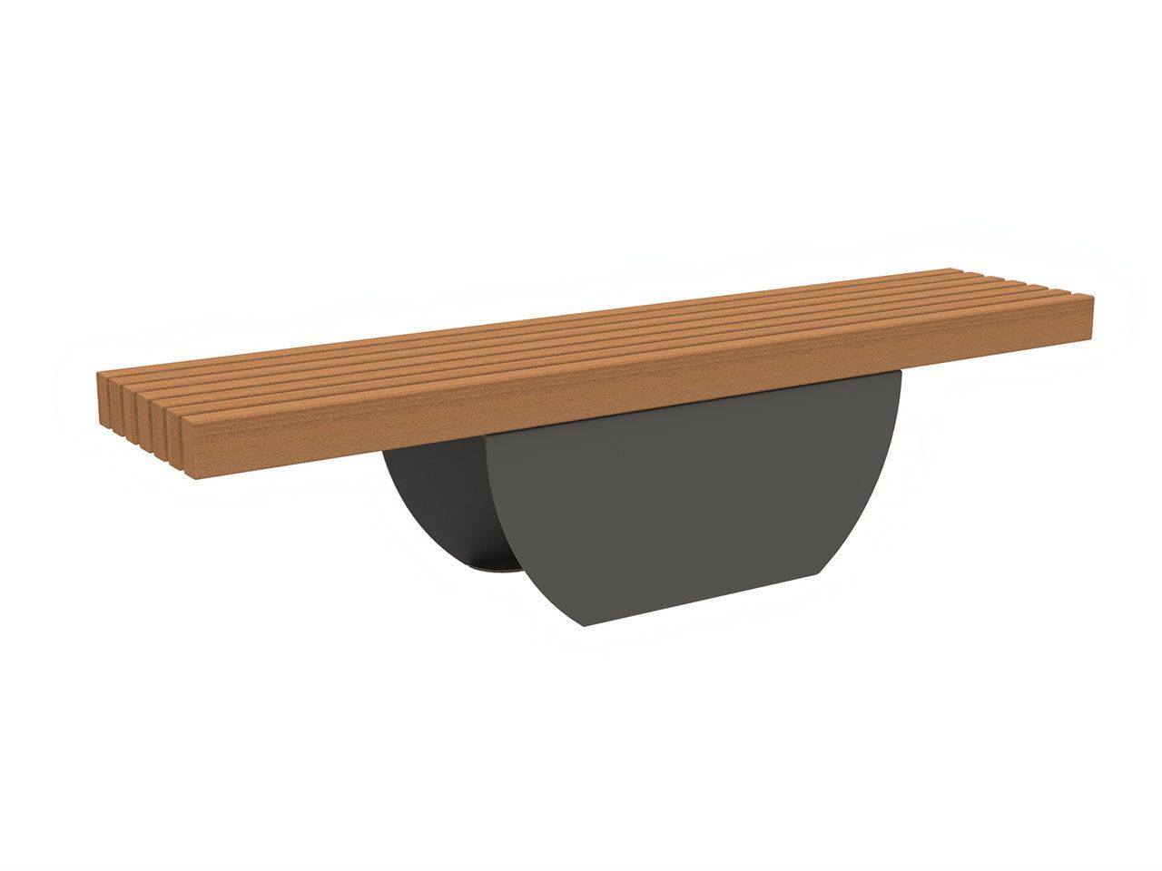 Стальная и деревянная скамья Lazzari ECLISSE ARCH-00068840 - Вид №5