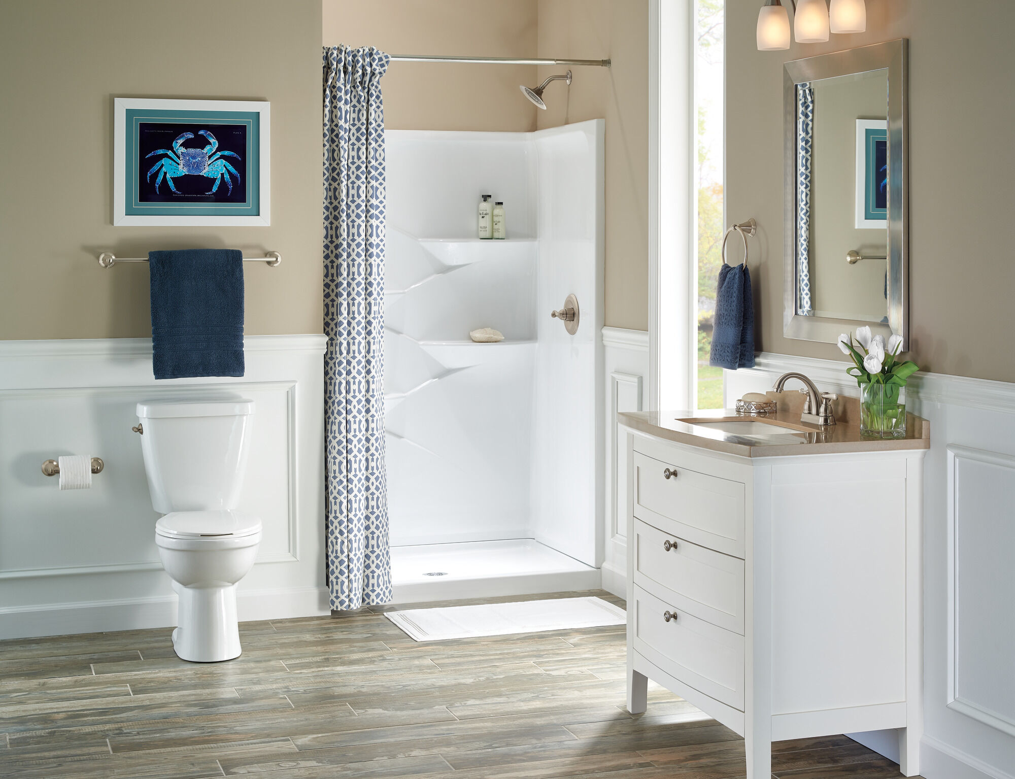 Набор стенок для душа 48 "x 34" Delta Faucet Laurel B67311-4834-WH - Вид №3