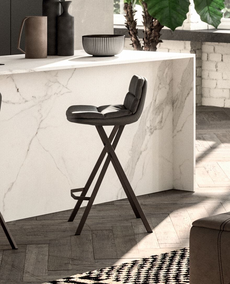 Высокий кожаный стул Ozzio Italia MILO ARCH-00032680 - Вид №3