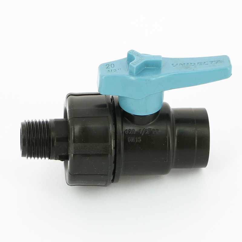 Кран обжим-Н Unidelta 20 х 1/2" для труб ПНД полипропилен PP-B 1072020002001