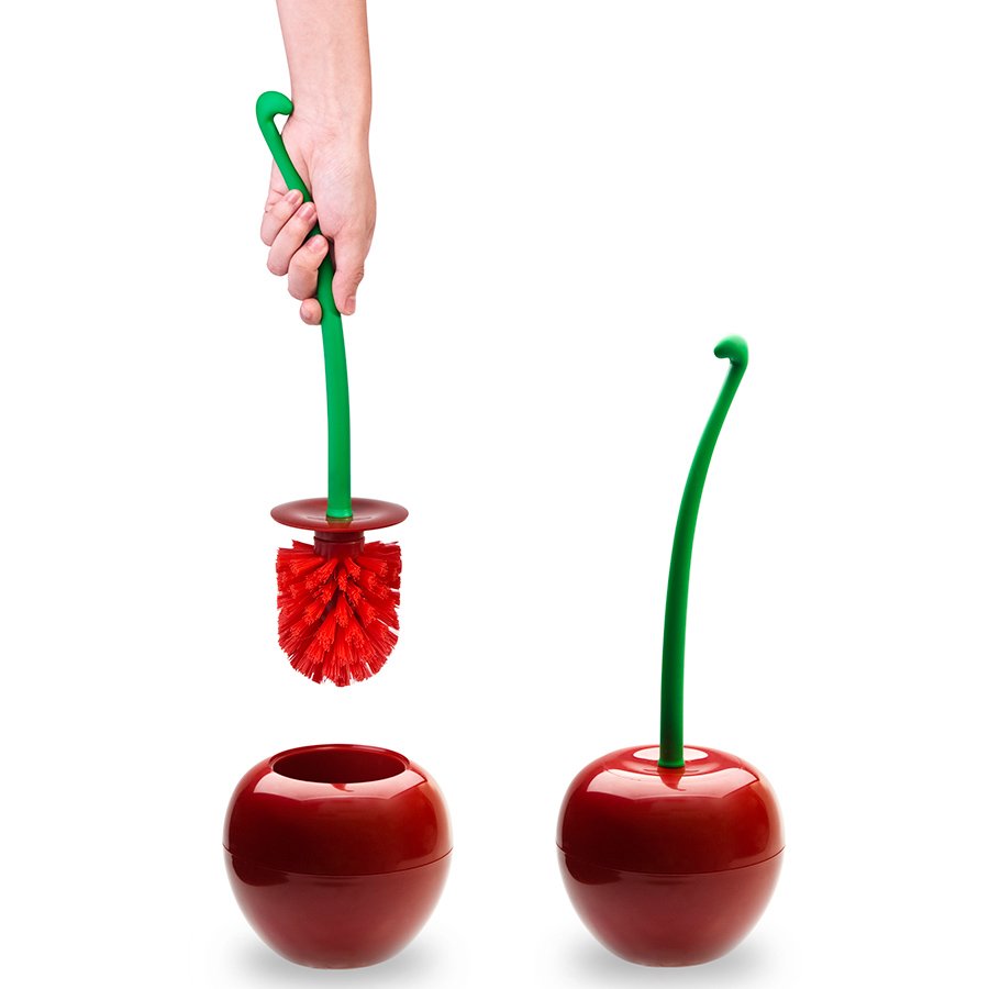 Ёршик туалетный cherry QUALY  253526 Красный  - Вид №5