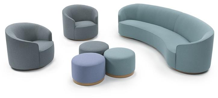 Marelli Изогнутый диван из ткани Moon sun-id-1418419 - Вид №1