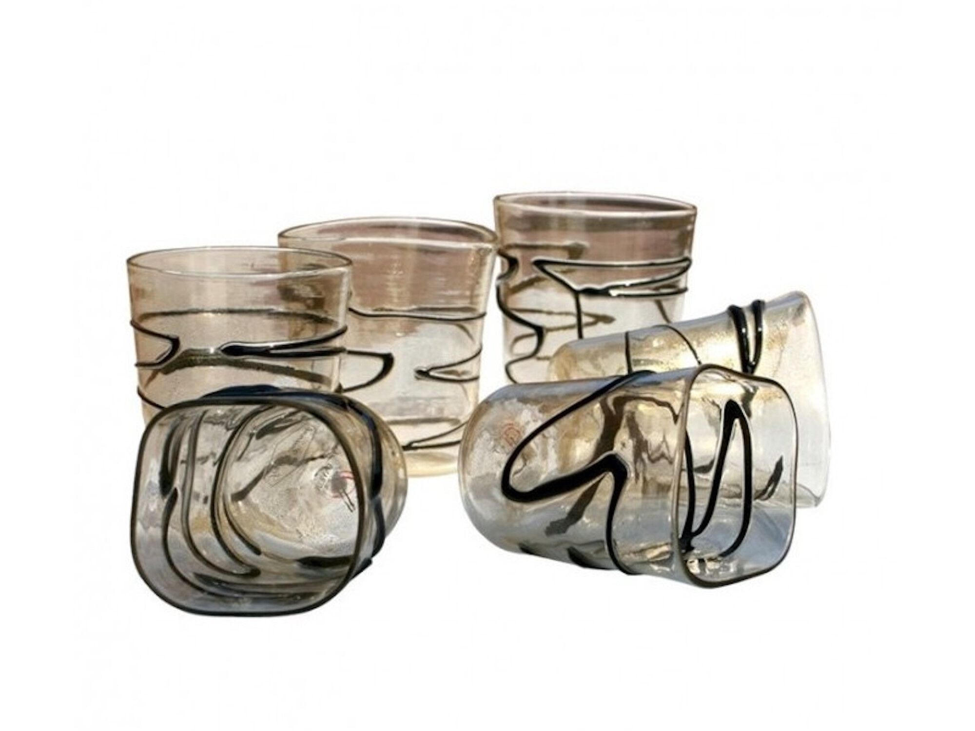 Набор из шести стаканов из муранского стекла ручной работы YourMurano готы ARCH-00040106