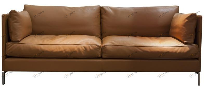 Duvivier Canapés 3-х местный кожаный диван со съемным чехлом Lodge Lodgxf22, lodgxf23