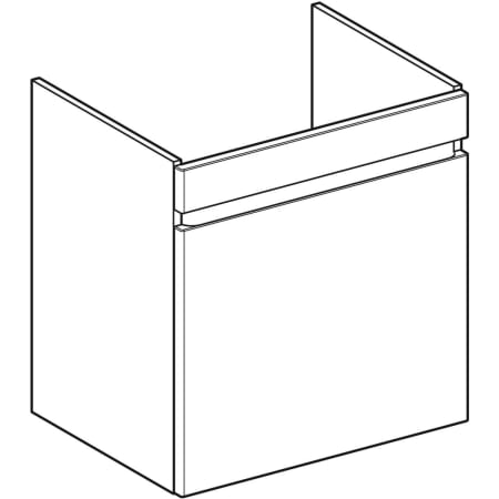 501.909.00.1 Шкафчик для раковины Geberit Renova Plan, с одним выдвижным ящиком и одним внутренним выдвижным ящиком Geberit  - Вид №32