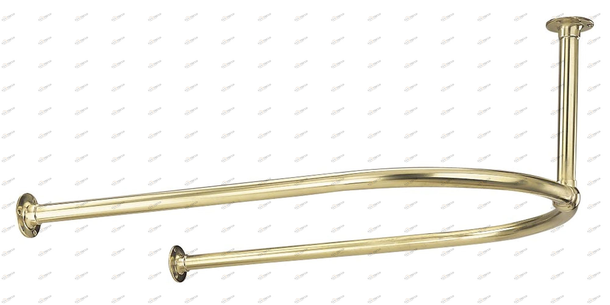 Traditional bathrooms Vintage Duschvorhangstange HALBOVAL Scr2.1.nk 