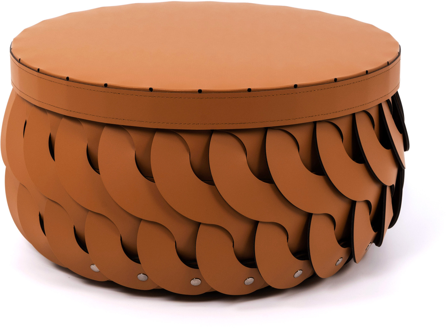 Высокая корзина Alicante - Ø 45XH25 см / регенерированная кожа_белый