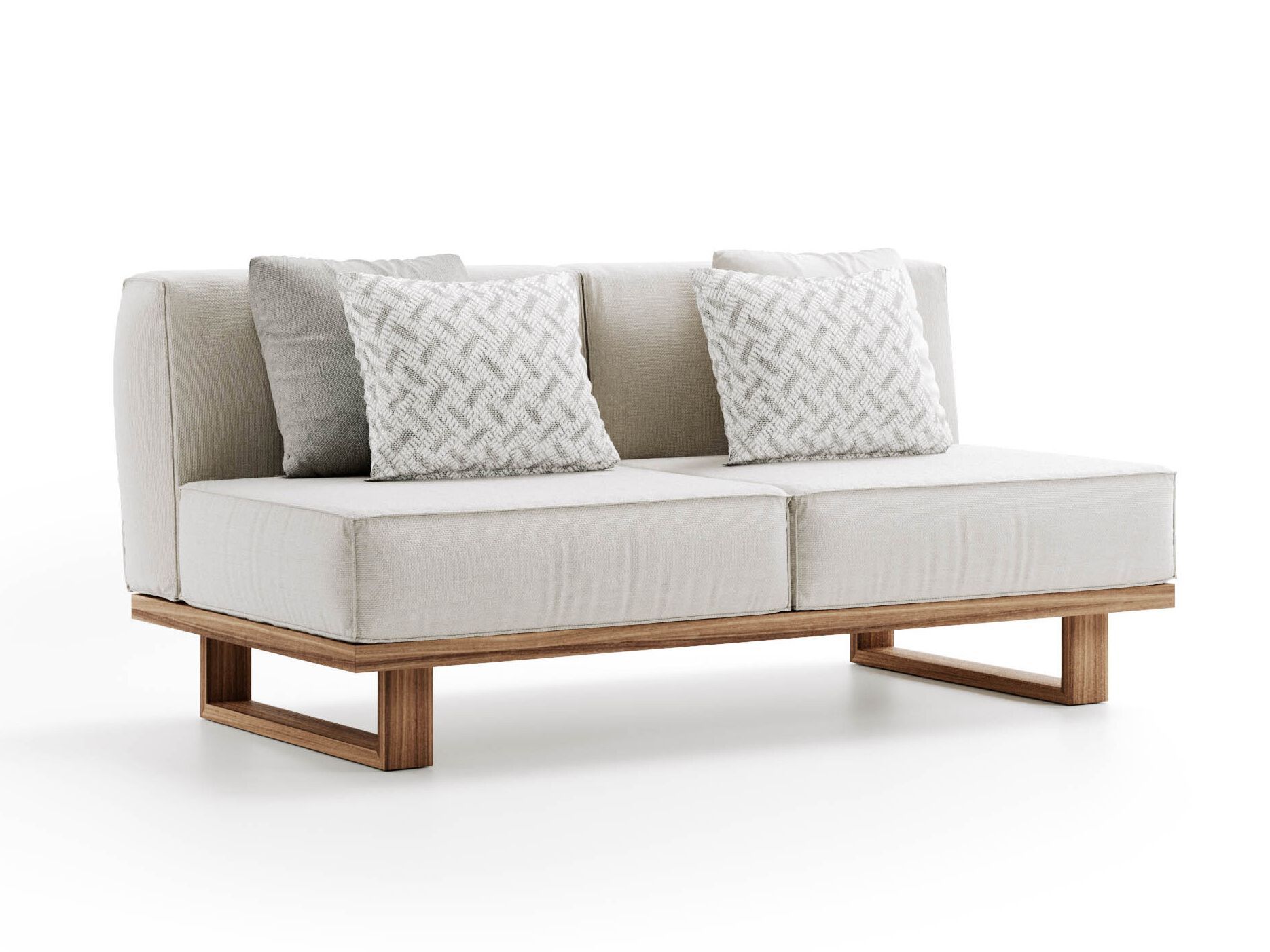 2-местный садовый диван из тикового дерева и ткани Atmosphera 9.Zero ARCH-00036671