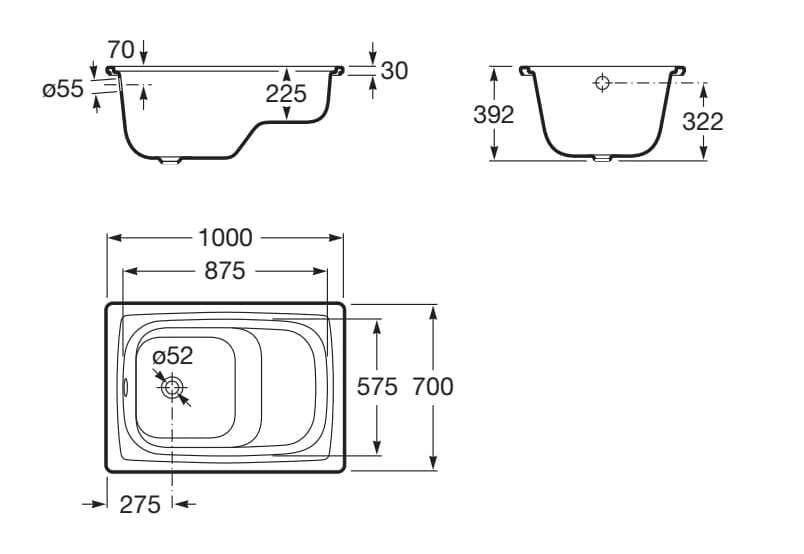 Ванна с утопленным стальным сиденьем Roca CONTESA 213100..1 ARCH-00112539 - Вид №2