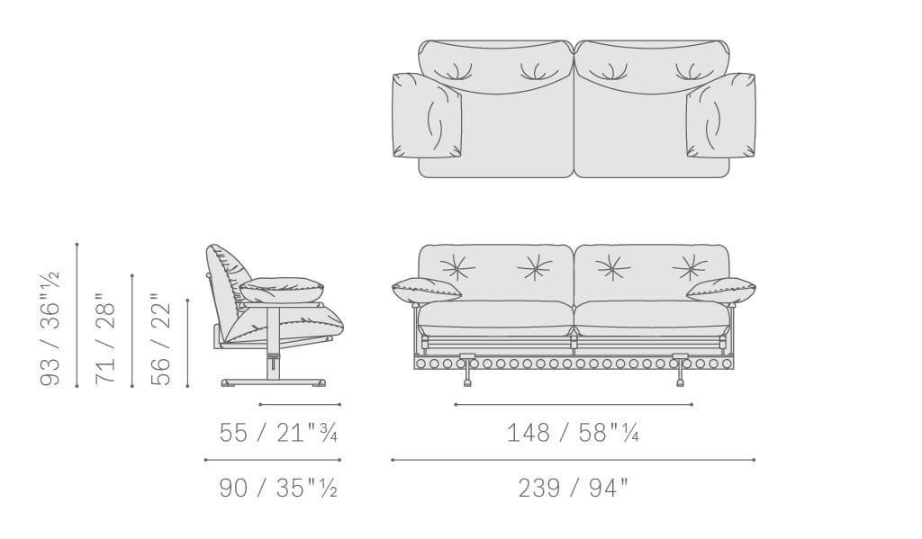 Кожаный диван Poltrona Frau коллекция - диваны и кресла ARCH-00027246 - Вид №53