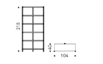 Книжный шкаф из стали и дерева Cattelan italia HUDSON ARCH-00106612 - Вид №5