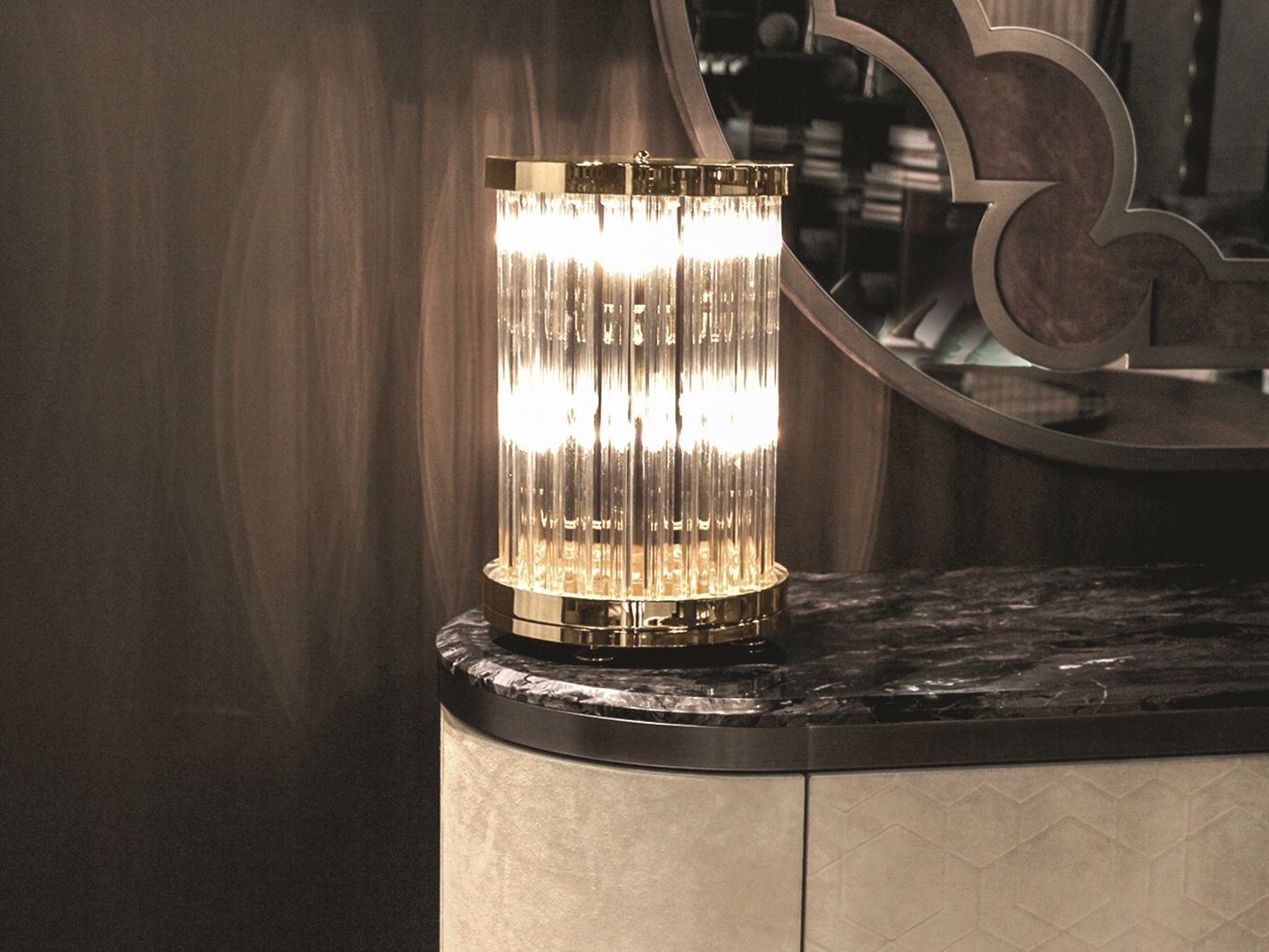 Хрустальная настольная лампа Longhi Loveluxe ARCH-00054305