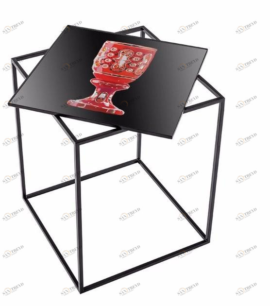 MOMENTI Металлический высокий квадратный стол The black attitude sun-id-1485427