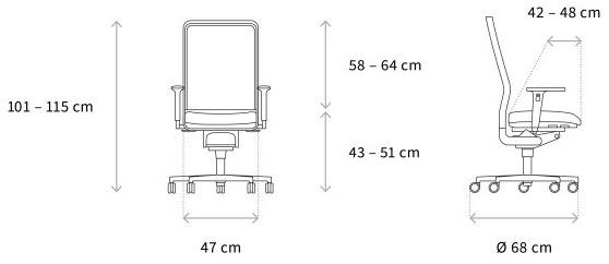 Wagner Вращающееся офисное кресло с 5 спицами W1c sun-id-1496895 - Вид №2