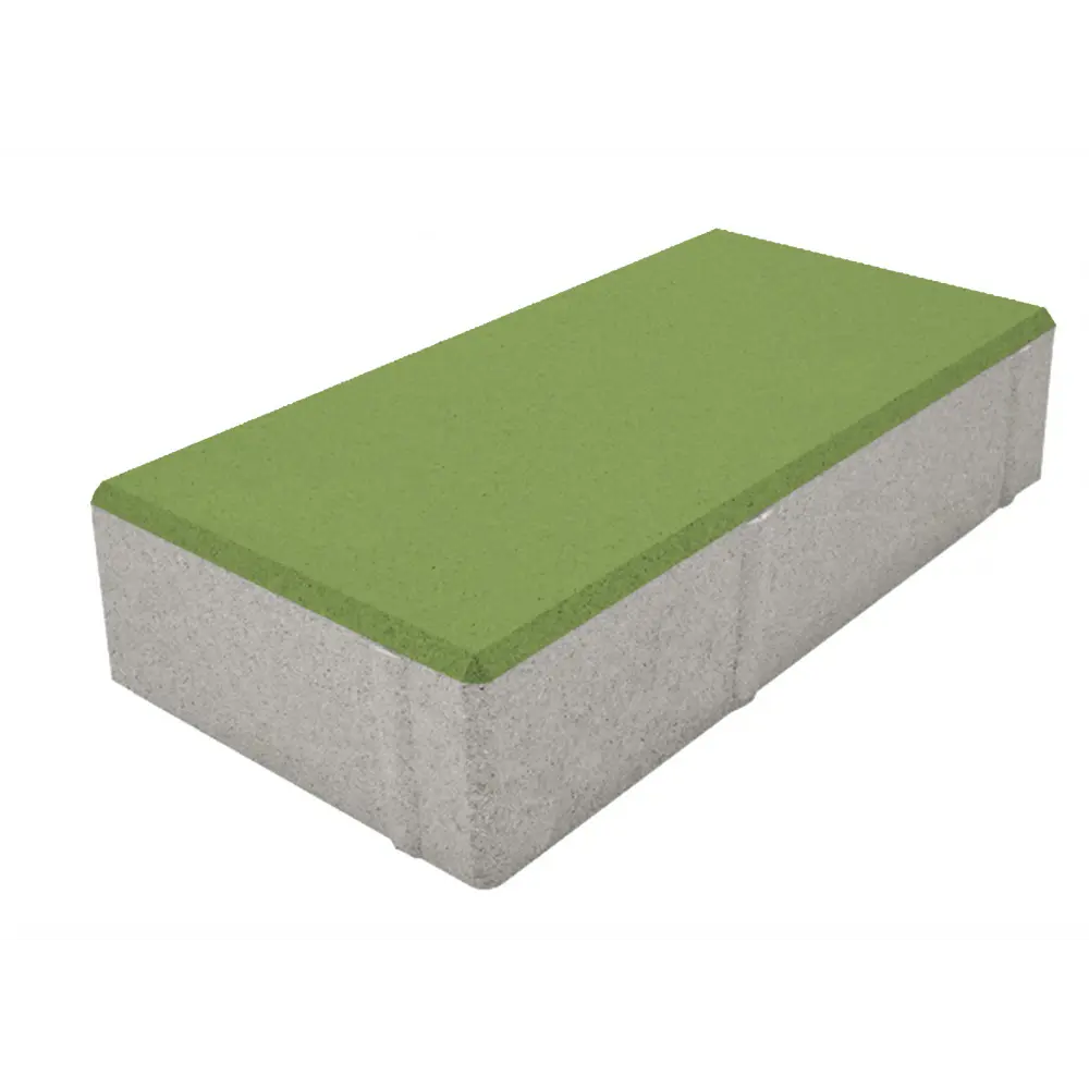Плитка тротуарная Призма 200x100x80 мм цвет зеленый 85263208 STLM-2191952 Santreyd 