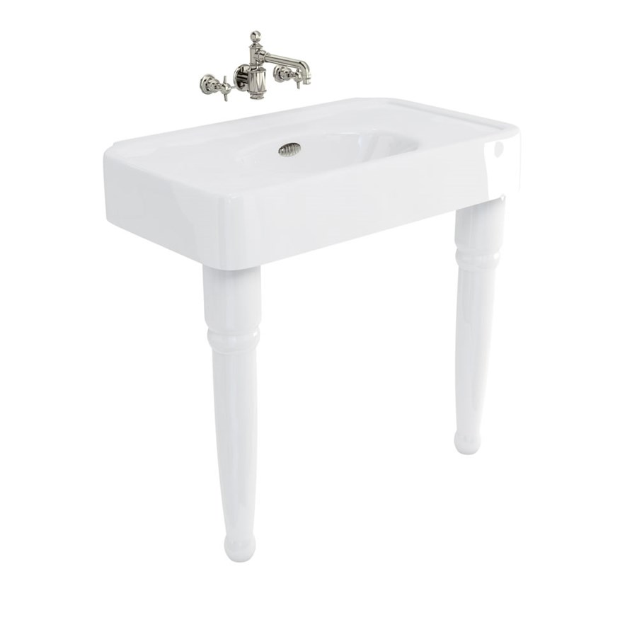 Burlington Arcade Раковина Arcade 900 мм с переливом и керамическими ножками консоли с хромированным переливом и керамическими ножками консоли ARC900 NTH ARC2 A68 CHR 