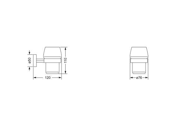 Стакан с настенным держателем JOERGER Charleston Royal 619.00.036.000 - Вид №1