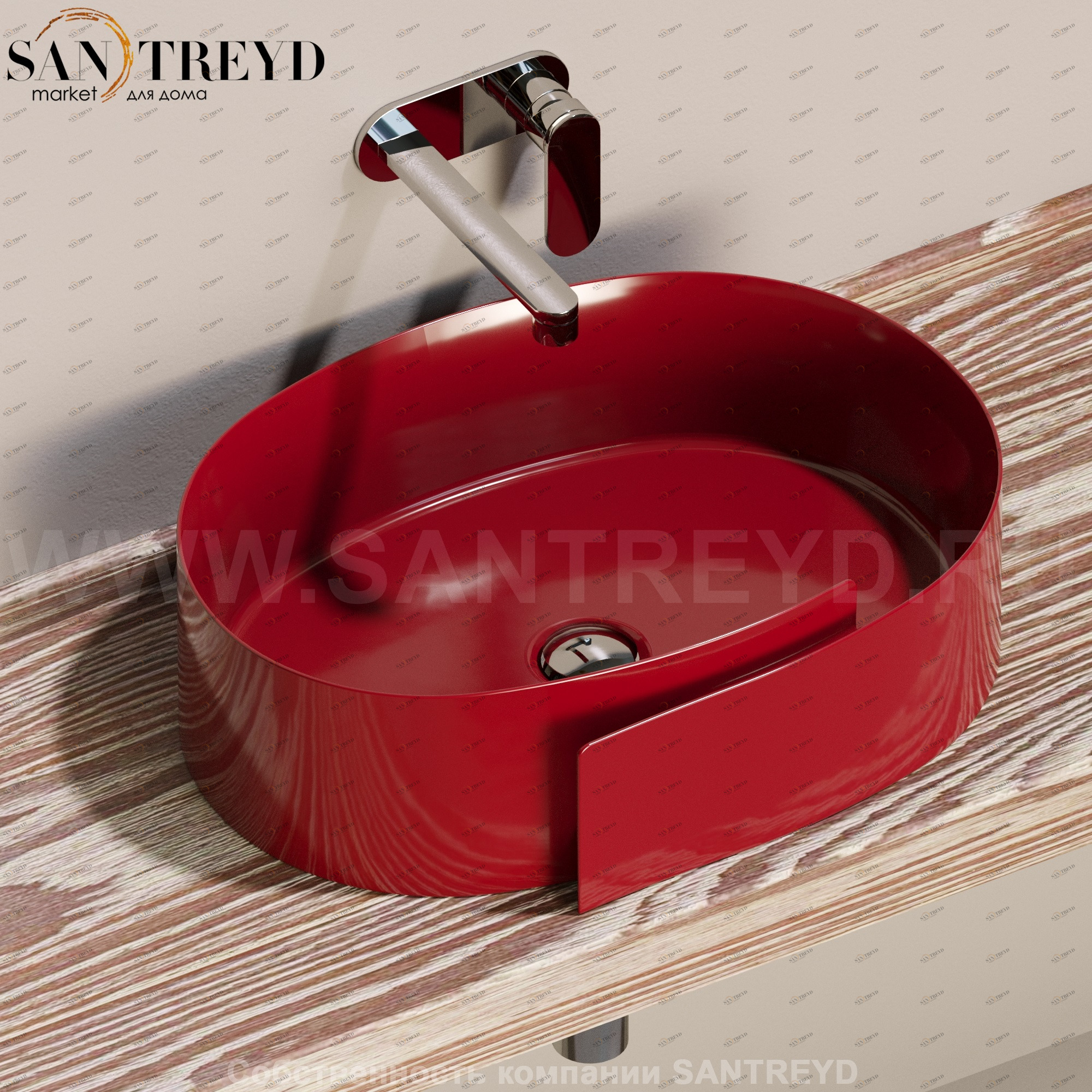 RL56L3011 Накладная раковина на столешницу  овальная Ceramica Flaminia Roll