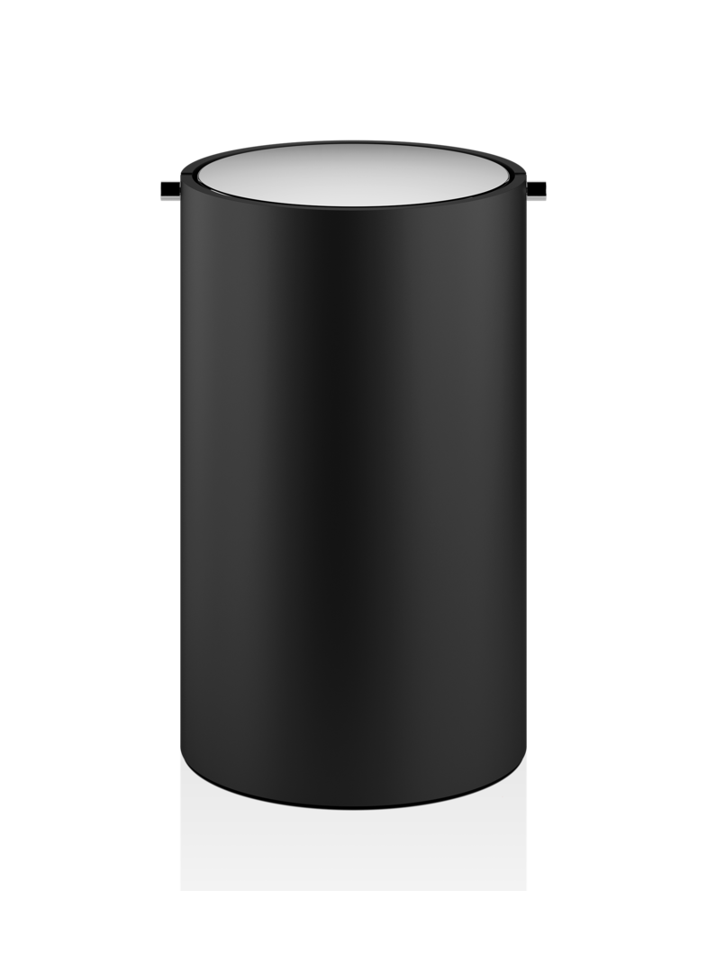 Корзина для бумаги STONE BEMD DECOR WALTHER Черный / Сталь полированная 971164 