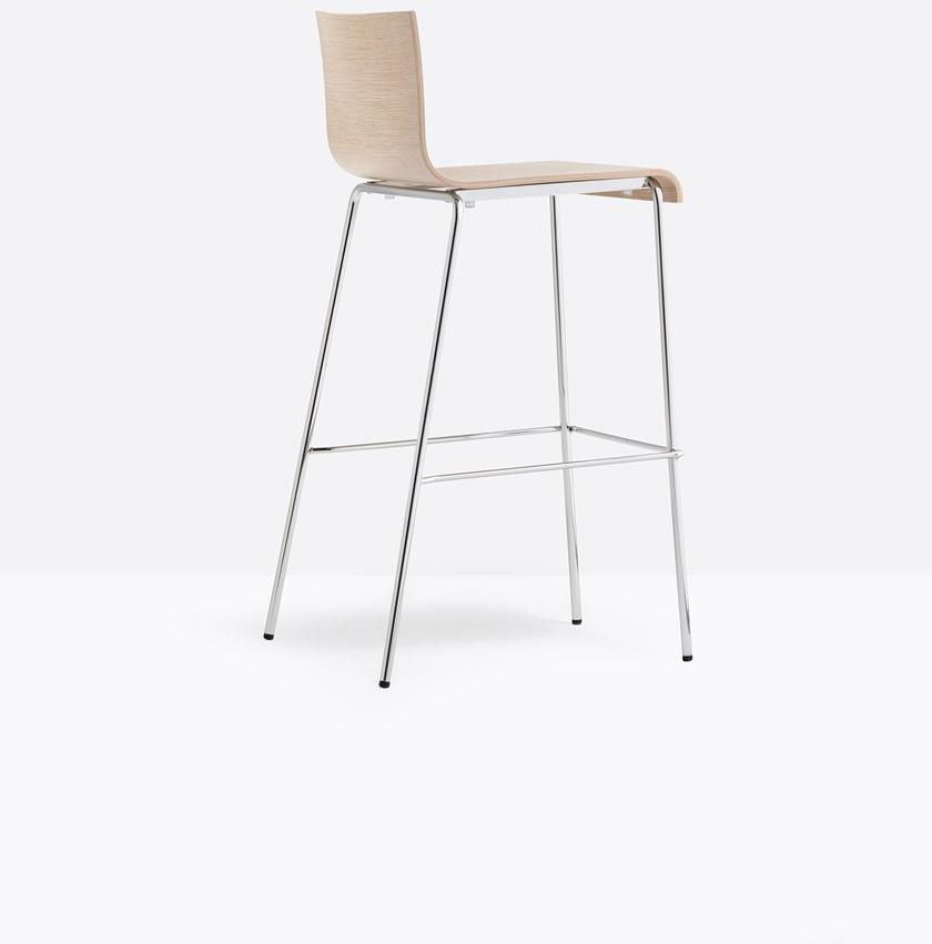 Pedrali Высокий табурет с подставкой для ног Kuadra sun-id-1416367 - Вид №2