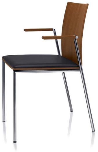 Brunner Стул лакированный штабелируемый с подлокотниками Milano sun-id-1361268 - Вид №3