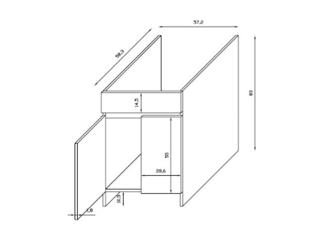 Шкаф для белья с распашными дверцами Galassia OSIRIDE ARCH-00120920 - Вид №1