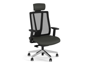 Вращающееся офисное кресло с высокой спинкой