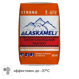 Противогололедные реагенты Alaskamelt Strong комбинированные 20 кг